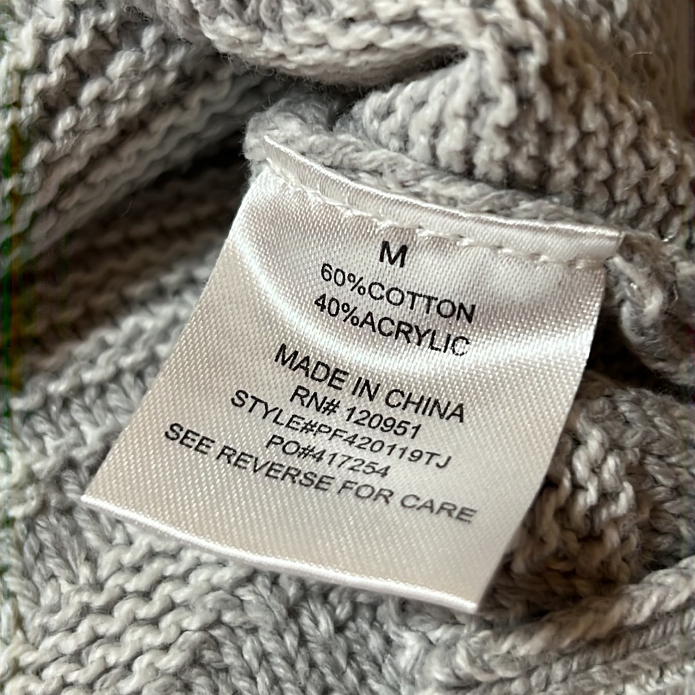 Pink Rose Grey Knit Sweater - Picture 8 of 10